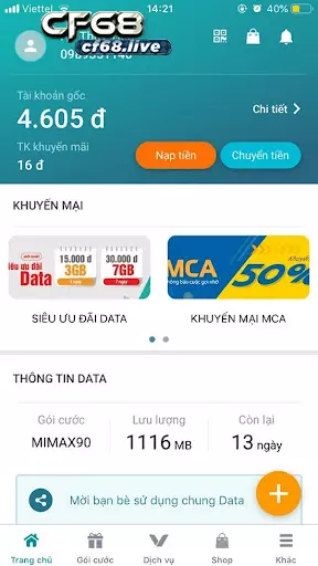 Cách nạp thẻ bằng mã QR của Viettel trên ứng dụng My Viettel